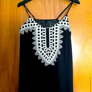 NWT black and white lace dress with adjustable straps
